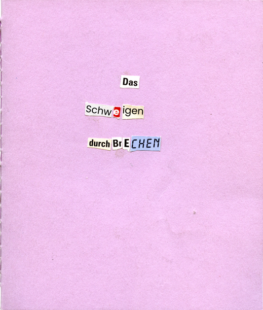 "Das Schweigen durchbrechen" / 03/2024 / coloured pencil, alcohol marker [x]