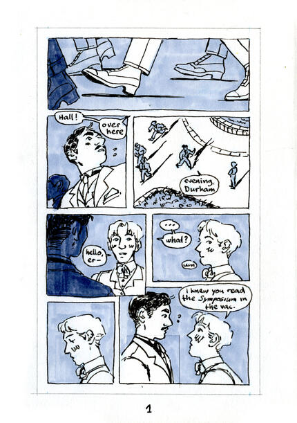 "Maurice" [excerpt from Maurice by E. M. Foster] / 2024 / ink, alcohol marker [x]