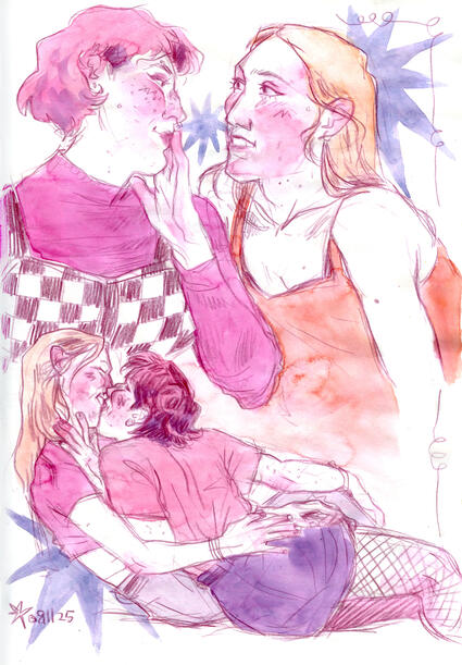 Untitled (Sketchbook Page) / 11/2025 / coloured pencil, watercolour