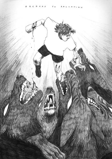 "It only gets worse" / 2023 / graphite pencil