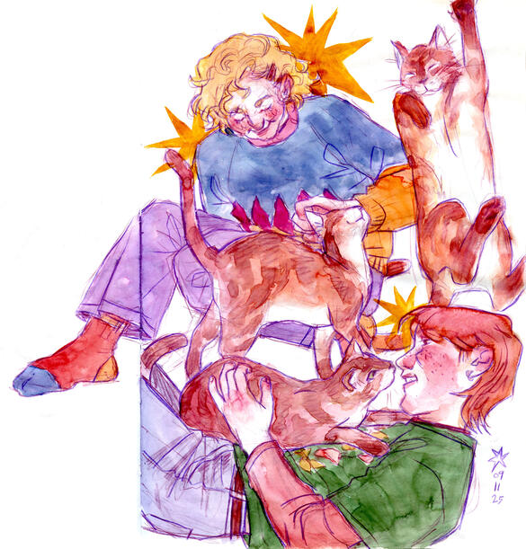 Untitled (Sketchbook Page) / 11/2025 / coloured pencil, watercolour