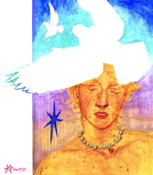 Untitled / 05/2025 / alcohol markers, watercolour pencils