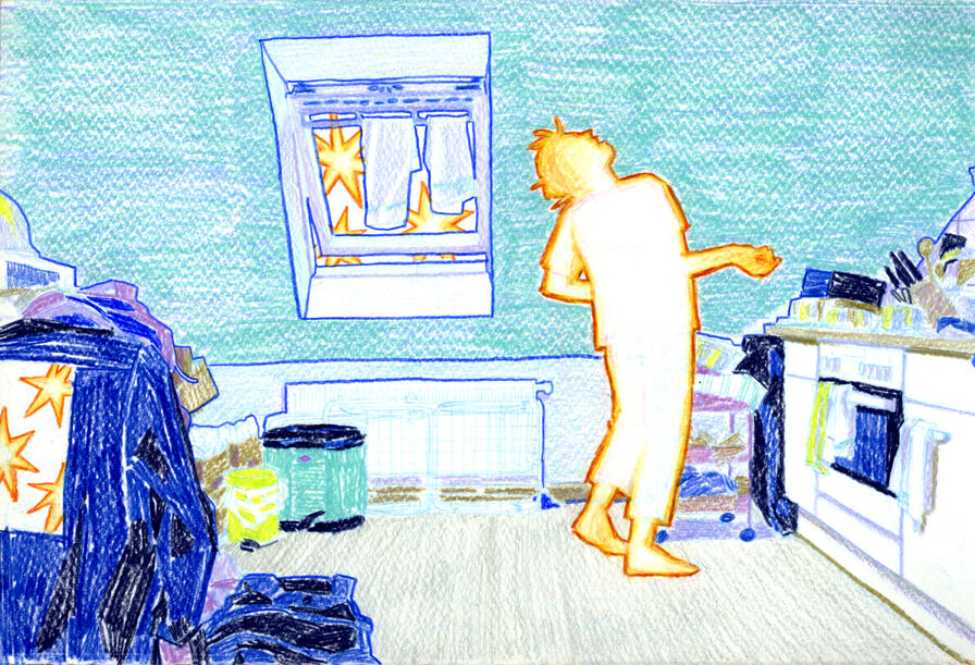 "This Weight II" / 05/2024 / coloured pencil