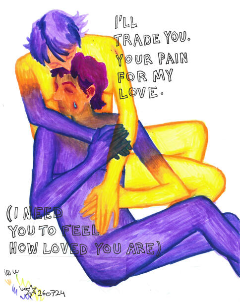 "I'll trade you" / 07/2024 / felt tip pen, pen