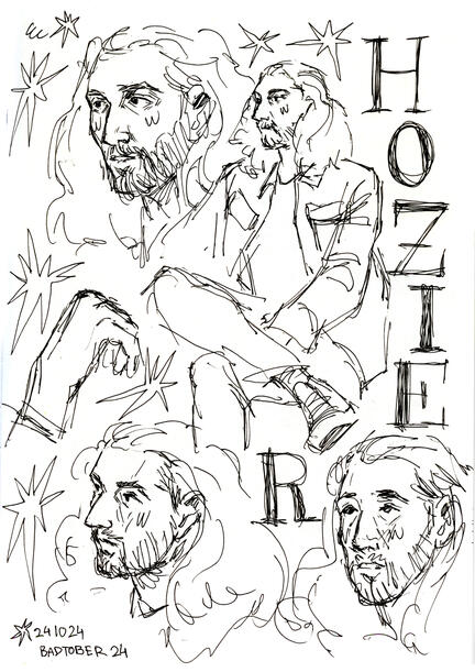 Day 24: something related to your fav musician (Hozier, in an Interview with Brittany Broski) / pen