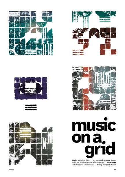 "music on a grid (colour)" / 11/2025